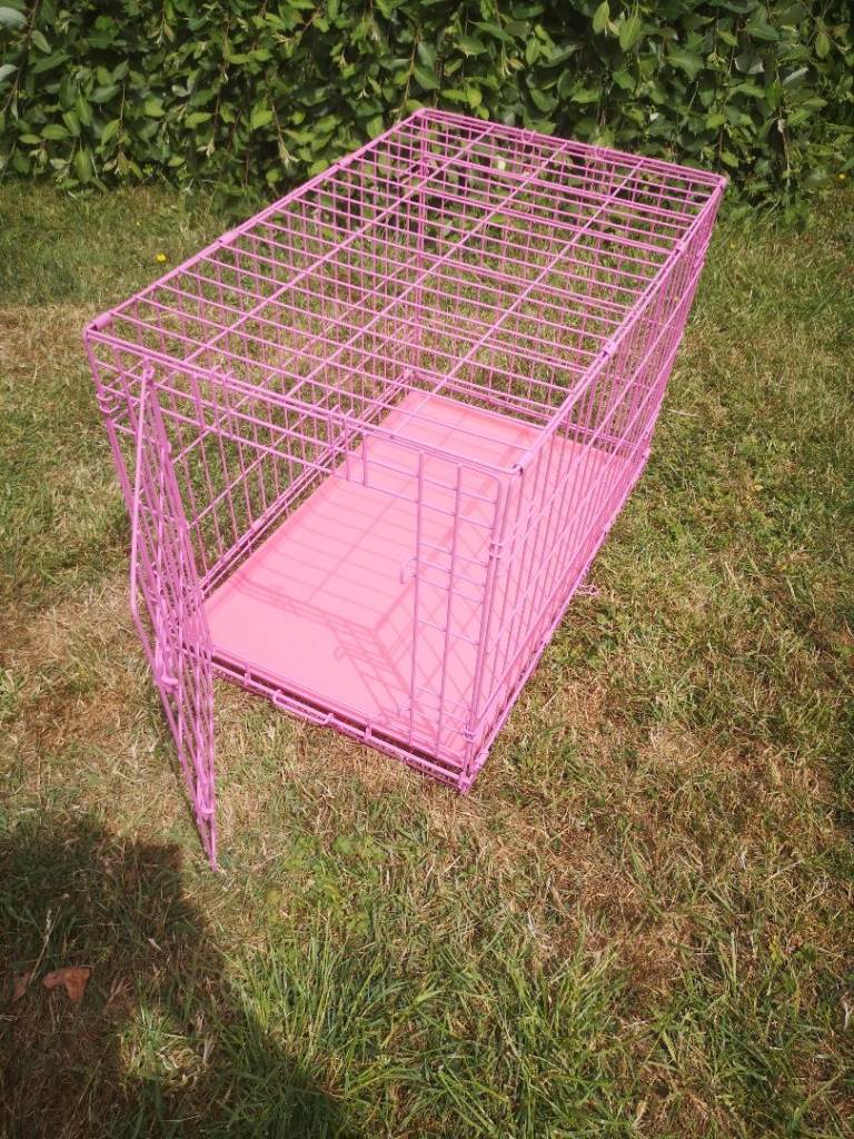 Dog Crate Pretty in Pink  Medium Size L75 x W48 x H55