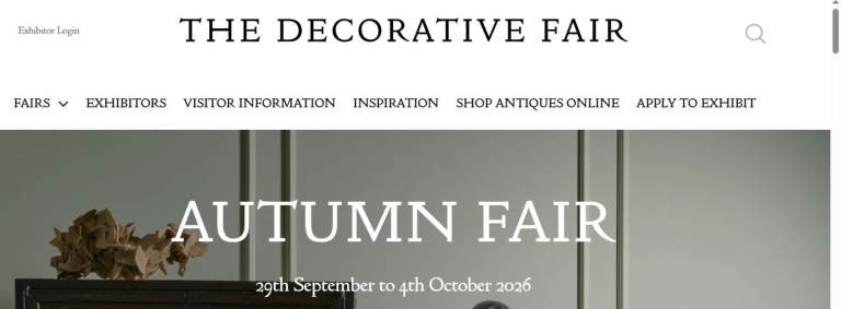 The Decorative Fair Tickets – Battersea Park – 29 September–4 October