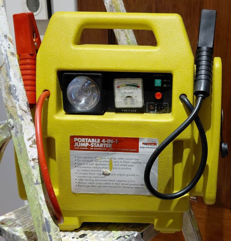 Portable 4 in 1 Jump Starter Car Battery Charger