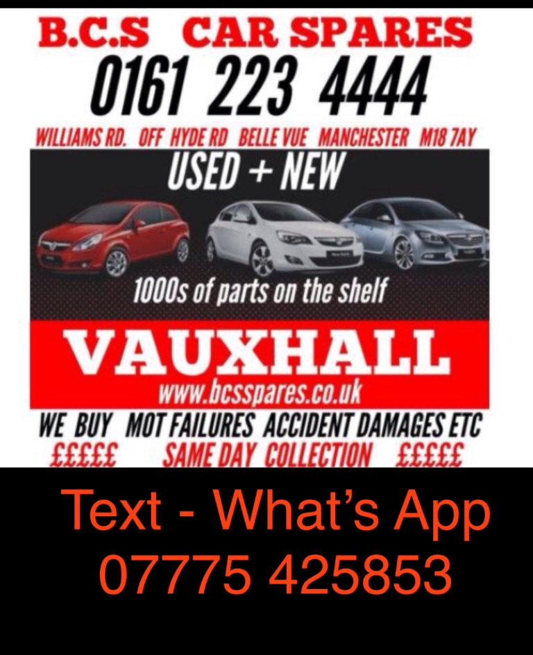 Vauxhall Zafira. Breaking spares parts. Wing Light Motord. 