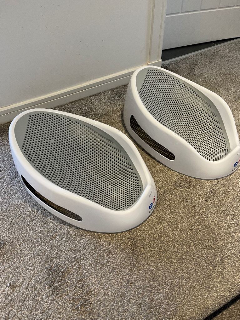 Two Angle Care Baby Bath Supports – White, Good Condition