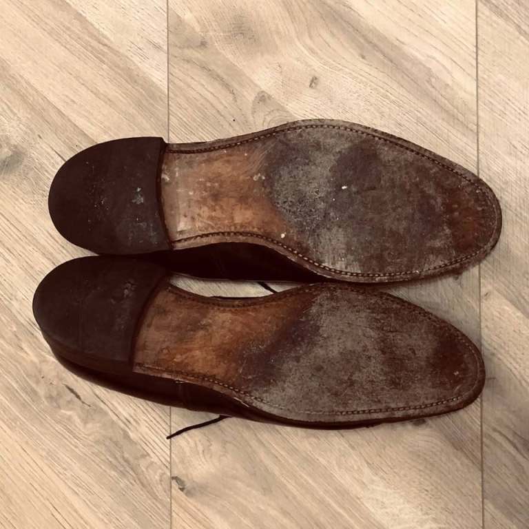 Men’s Black Patent Oxford Shoes – G. Jolliffe & Co Marlow – Size 12