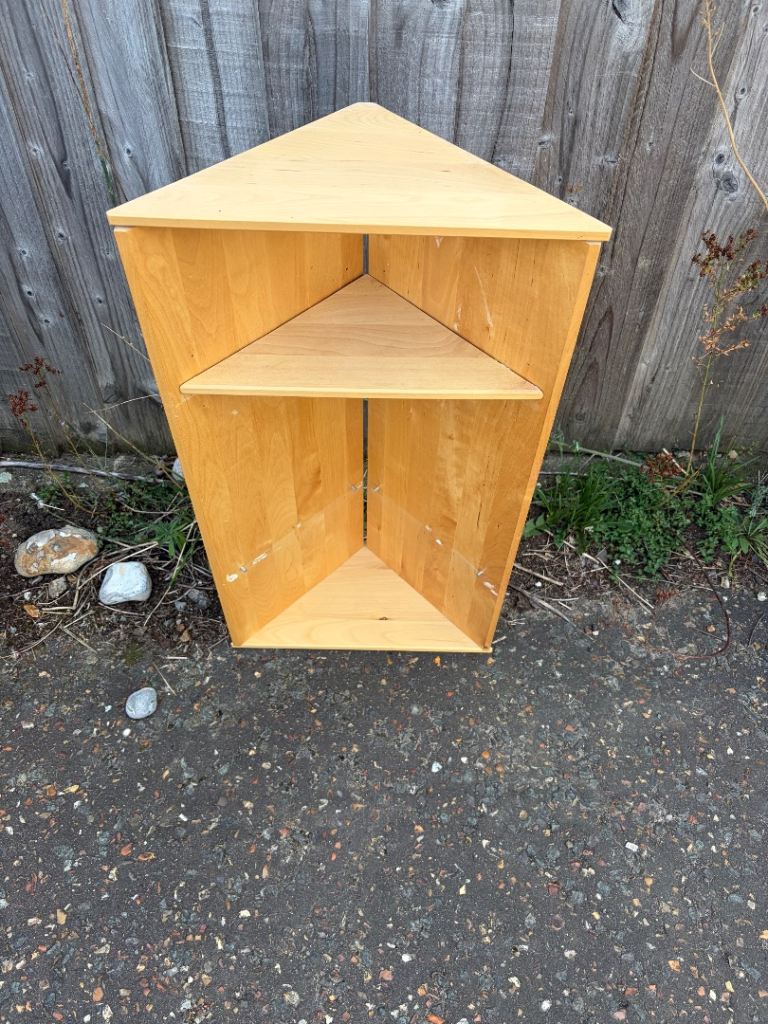 Wooden Corner Shelf Unit – Good Condition