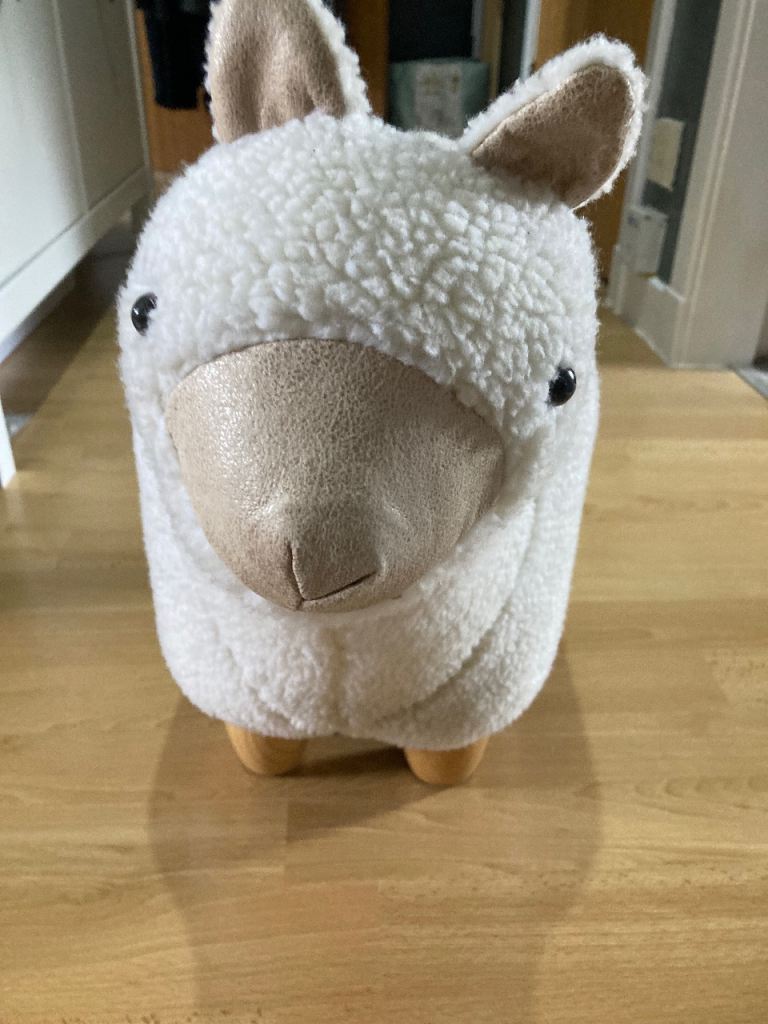 Cute Llama Footstool / Pouffe – Good Condition