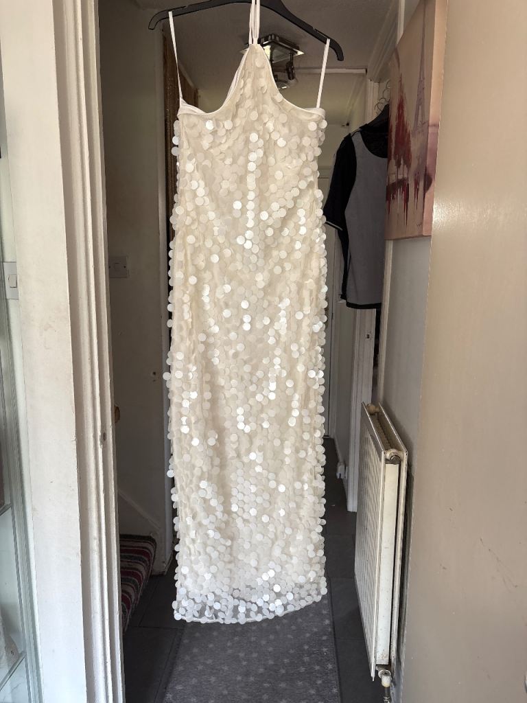 Women’s neck tie sequins summer dress