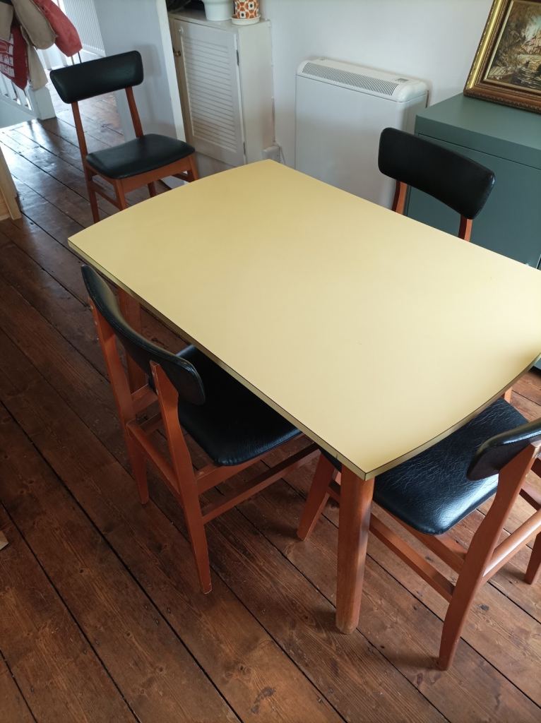 Retro Yellow Formica Dining Table