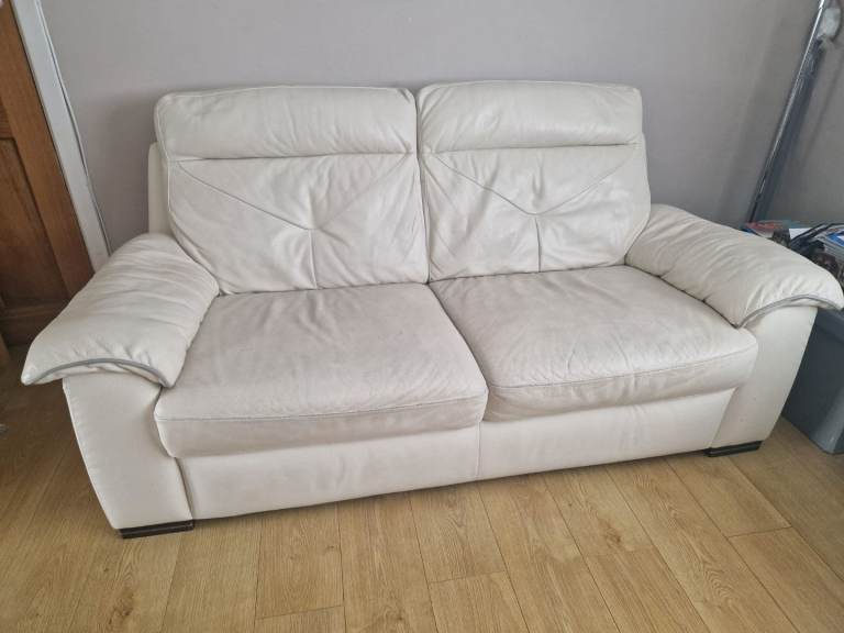 Cream leather sofa FREE 