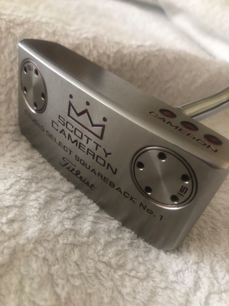 Scotty Cameron Studio Select Squareback No. 1 Putter with Headcover in perfect condition 34”
