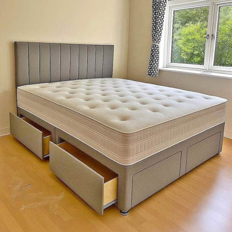 ROYAL DEAL || Divan 5FT King Size Bed Base With Mattress & Storage Option || FAST DELIVERY