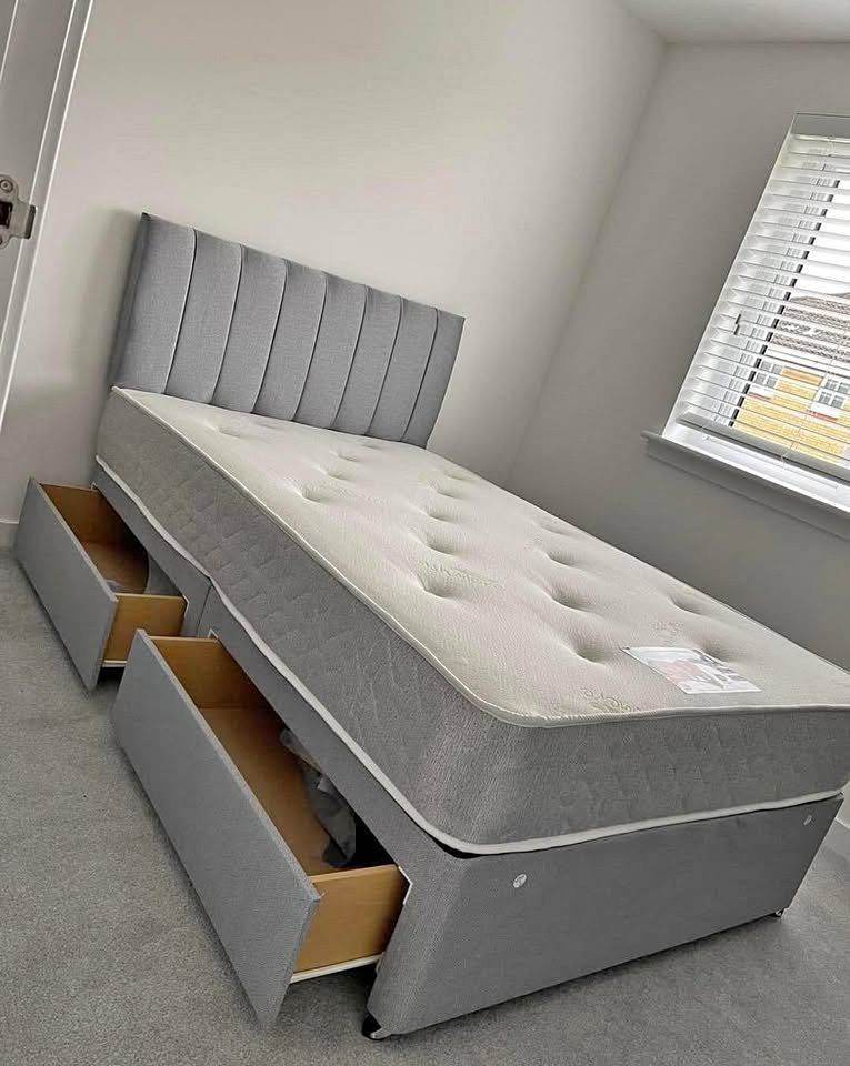 CLEARANCE BUY || Divan 5FT King Size Bed Base With Mattress & Optional Drawers || GET IT TODAY