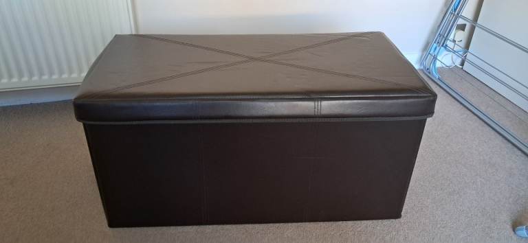 Faux Leather Ottoman Chest
