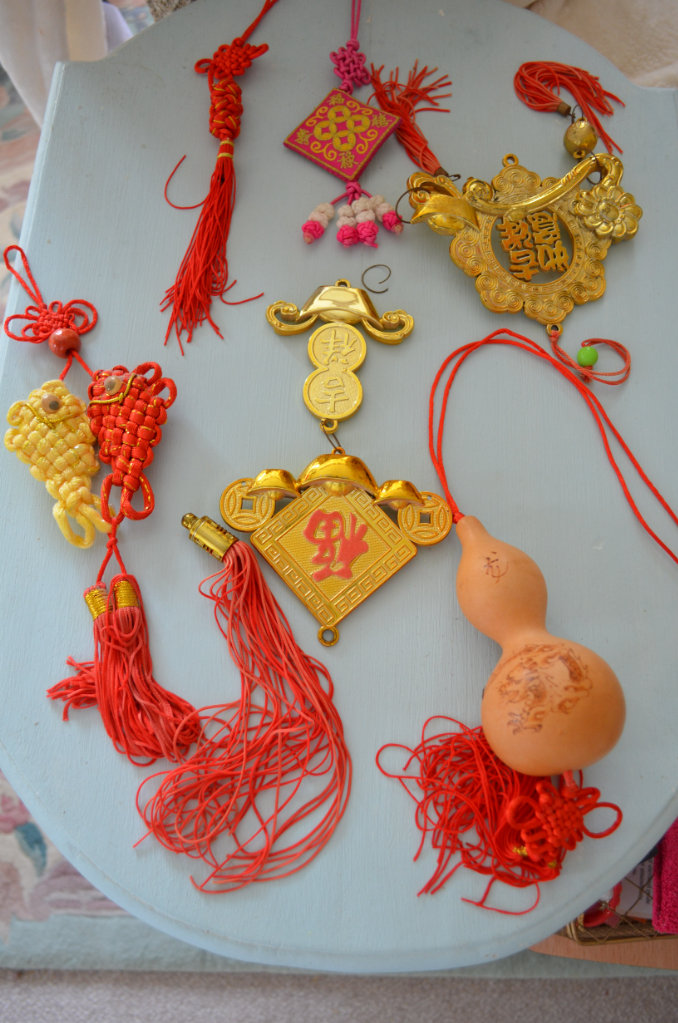 selection chinese hanging mobiles  plus 2x lanteens 