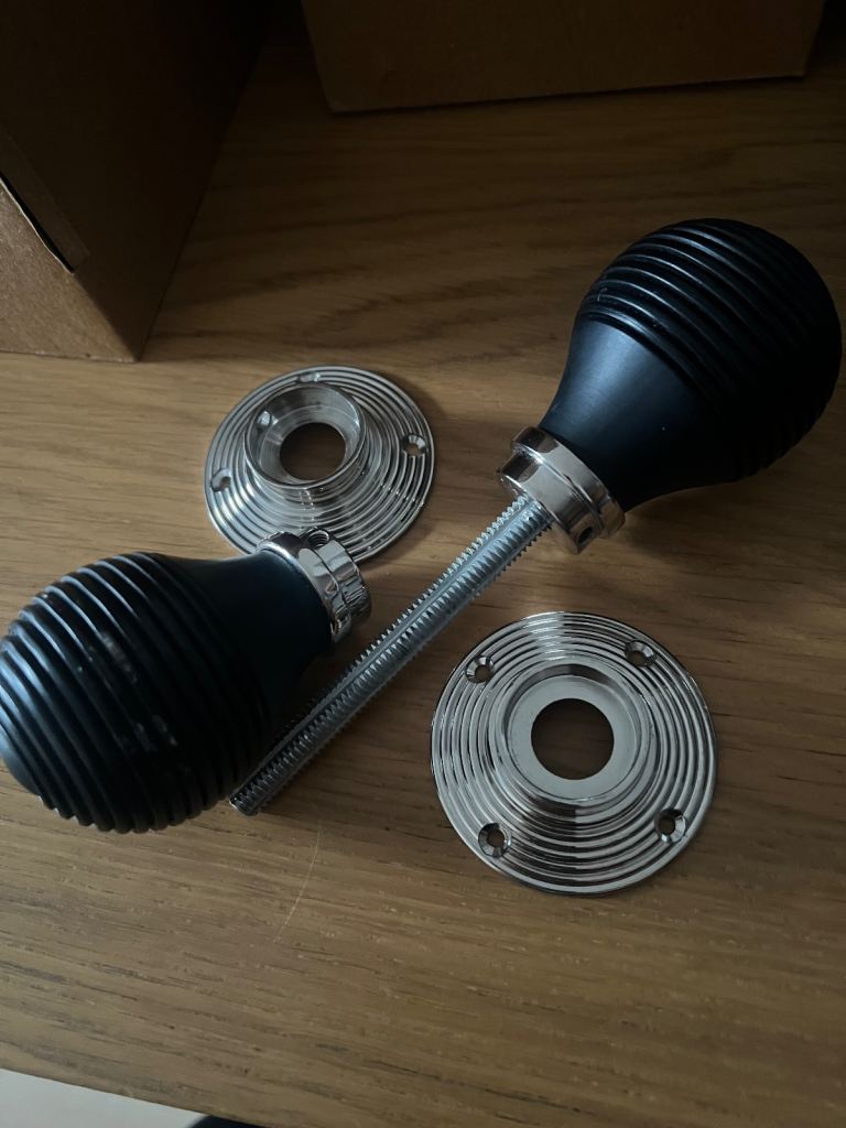 Designer Anvil Black door handle contemporary 