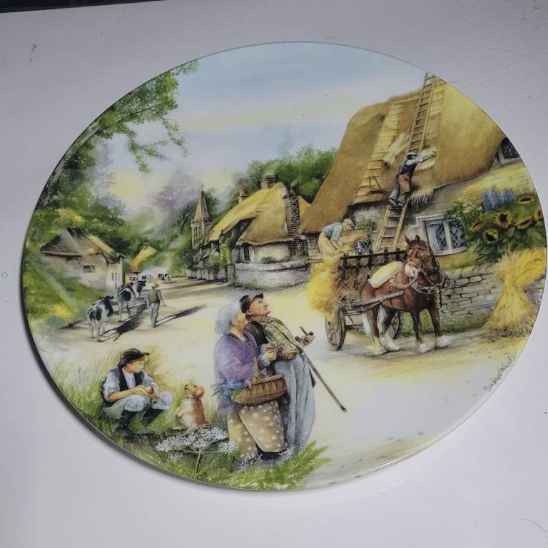 image for ROYAL DOULTON ‘THE THATCHER’ PLATE BY SUSAN NEALE OLD COUNTRY CRAFTS EDITION J1