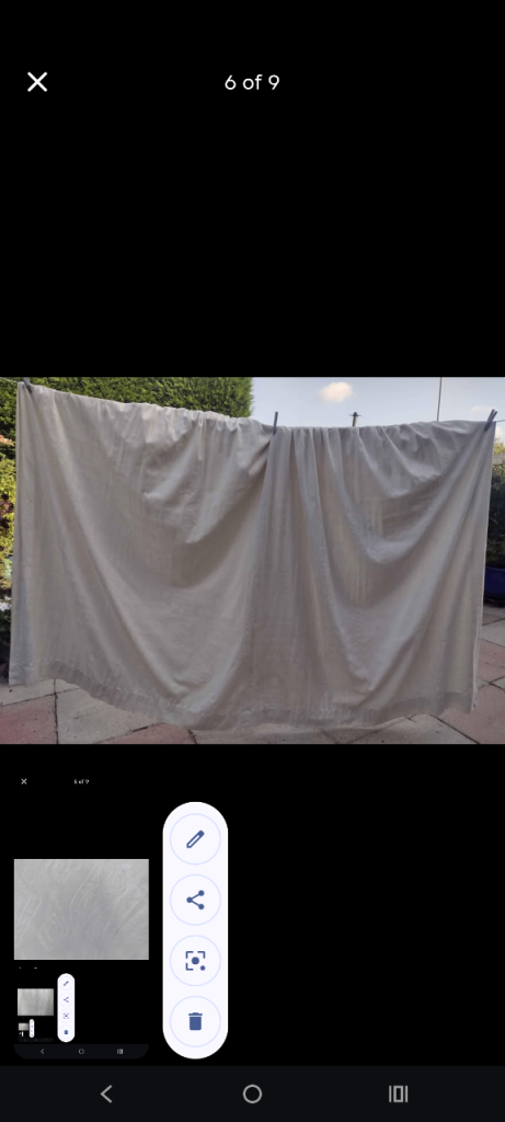 Large lined curtains. Cream / Ivory. Length 65"/( 165cm)