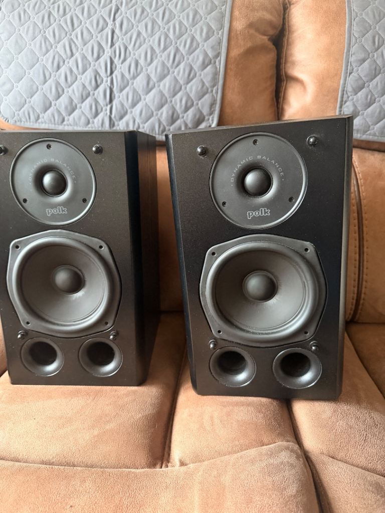 Polk audio hi fi speakers black ash 