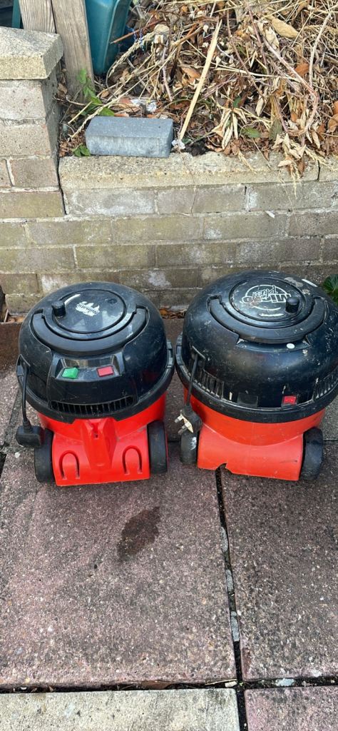 Two Henry Numatic Vacuum Cleaners –  not working spares or repairs 
