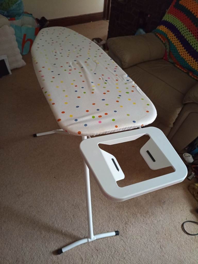 Ironing Board with Polka Dot Cover – Good Condition