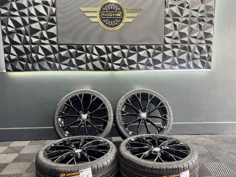 NEW 19” inch vw warmenau gloss black alloys golf r alloys wheel mk8.5 gti gte caddy 5x112