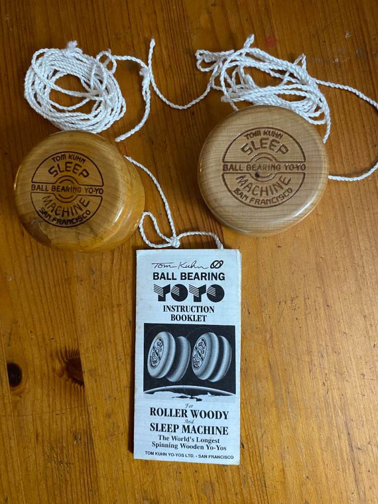 CLASSIC TOM KUHN 'SLEEP MACHINE' WOODEN YO-yOS WITH MINI BEARINGS FOR LONGER SPIN