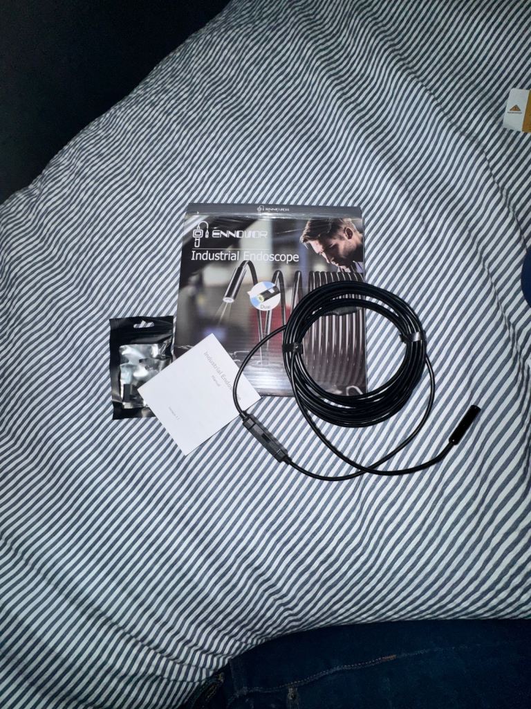 Ennovor 5m HD Endoscope Inspection Camera w/ 8 LED, IP67 Waterproof