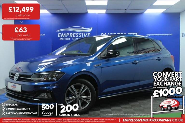 2019 19 VOLKSWAGEN POLO 1.0 TSI GPF R-LINE HATCHBACK 5DR PETROL MANUAL EURO 6 (S