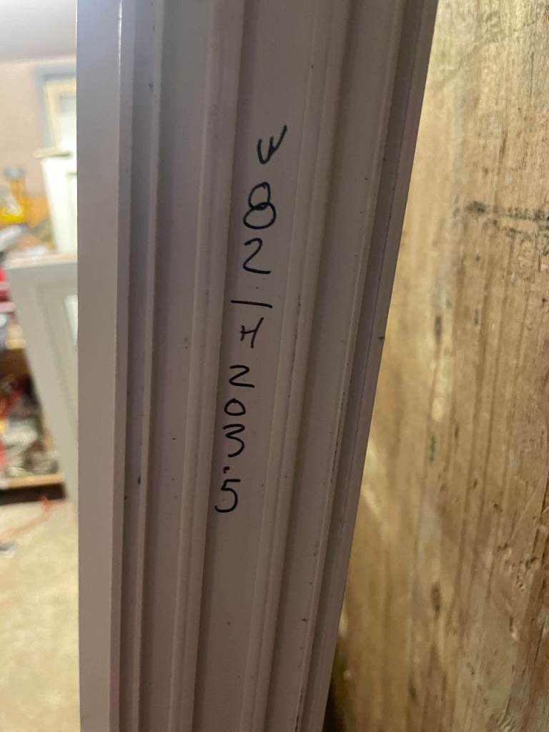 UPVC DOOR 203.5 x 82 cm - UPVC DOUBLE GLAZED DOOR - CLEAR GLASS (REF: DX198)