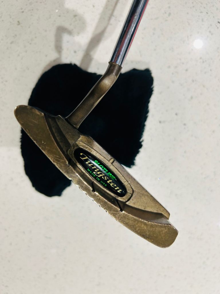 SLOTLINE (USA) LIDO 2 TUNGSTEN BLADE PUTTER.  R/H.  and headcover.