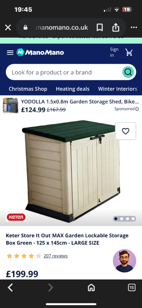 Keter storage shed/ garden storage box