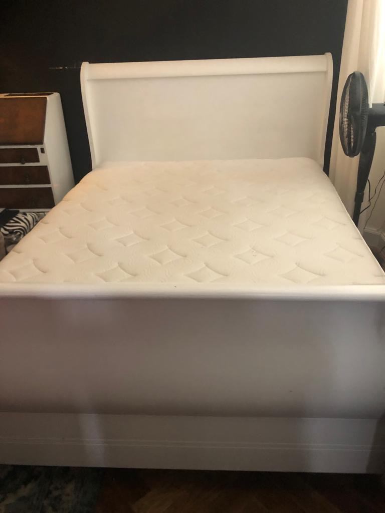 Sleigh bed (solid wood/up cycled ) king size 