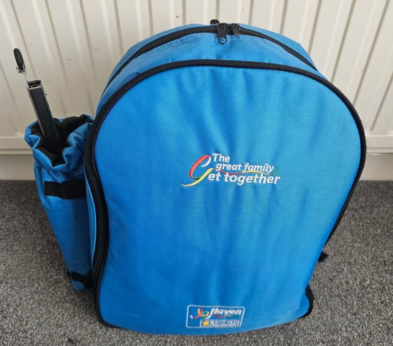 Family Picnic Backpack - Blue, Good Condition