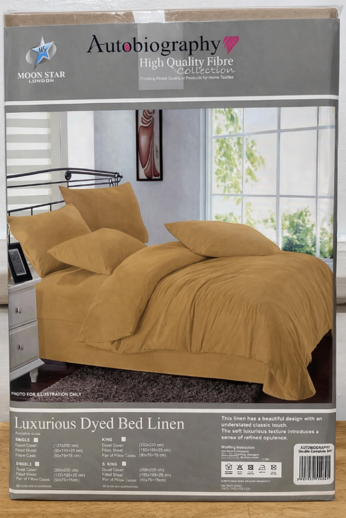 4 pcs bedding 1 duvet 1 fitted sheet and two pillow