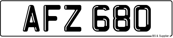 DATELESS Registration Number AFZ Plate AF Adam Adrian Audrey Amy FISHER FULLER