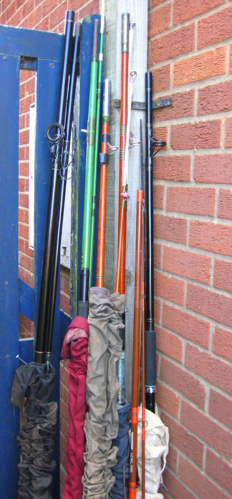 Fishing Rods x 6 in cloth covers £10 the lot