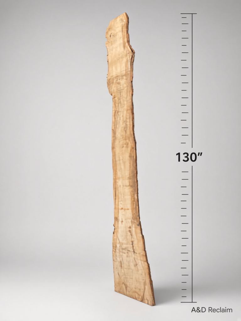 Reclaimed Hardwood Slab/Plank of Timber - 130" Long