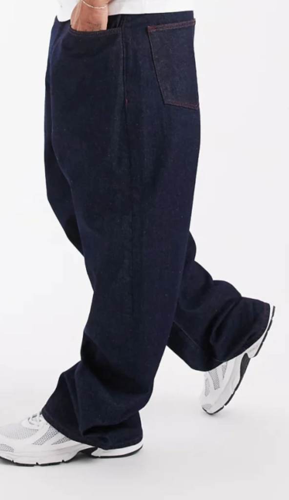 Dark Blue Baggy Denim Jeans – Brand New