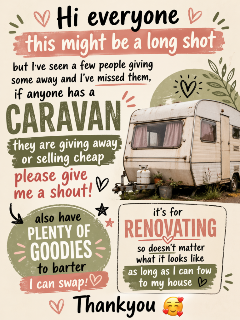 Looking for cheap or free caravan 