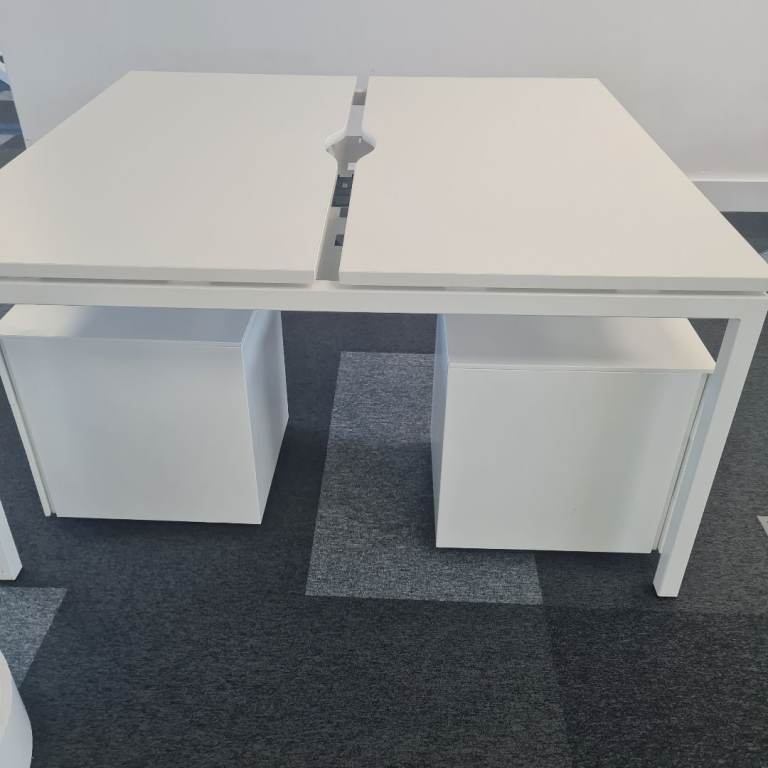 White executive office furniture 
