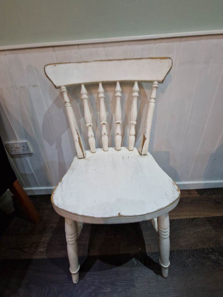 Wooden farmhouse chairs. 
