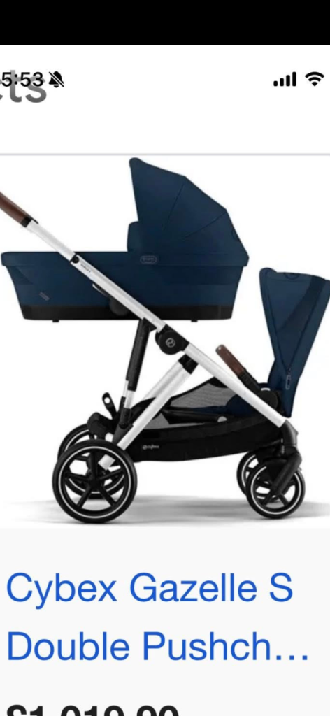 Cybex gazelle s double pram 