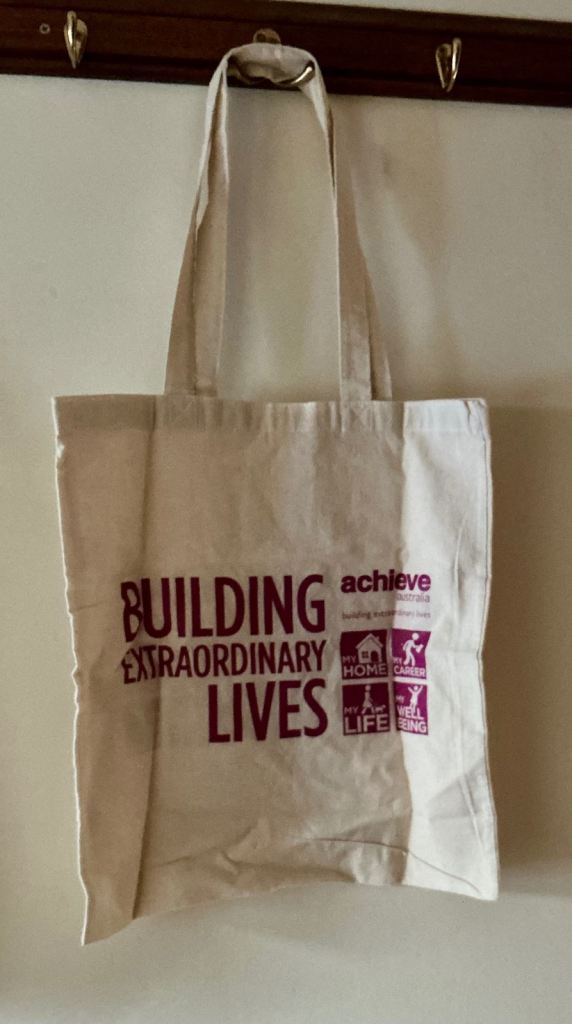 Achieve Australia Logo Print Design Multipurpose Cotton Tote Bag