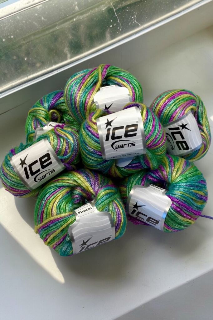 Ice Yarns Picasso Rainbow Aran Crochet knitting Yarn 8 x 50g