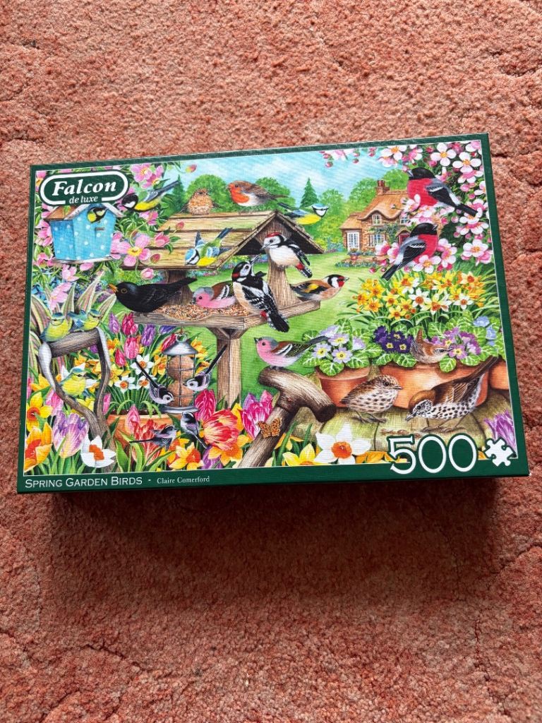 Spring Garden Birds 500 pieces jigsaw made once.