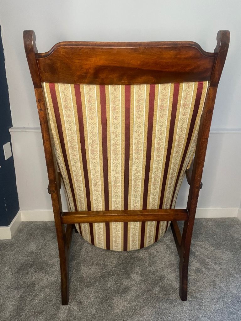 Antique Highback armchair - Recently Re-upholstered 