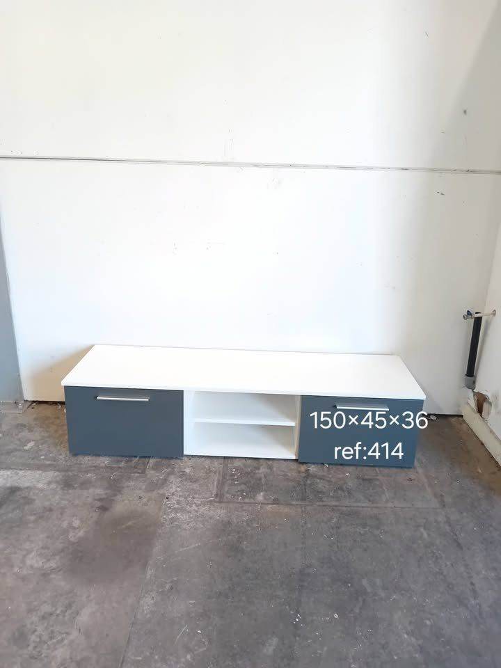White and grey tv unit, Ref:414