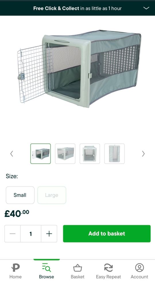 Soft foldable dog crate - large