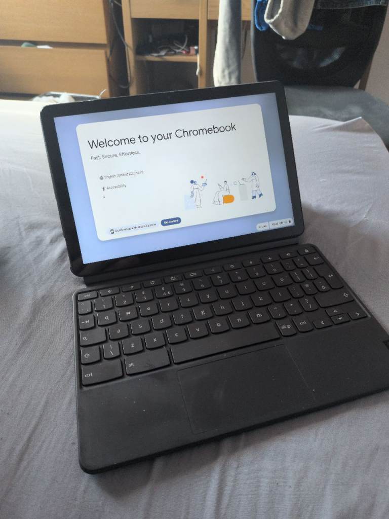 10.1 inch Lenovo Chromebook tablet with detachable keyboard and case for sale 
