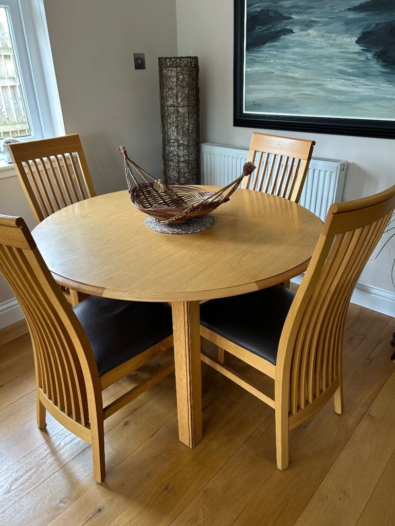 Dining table and chairs