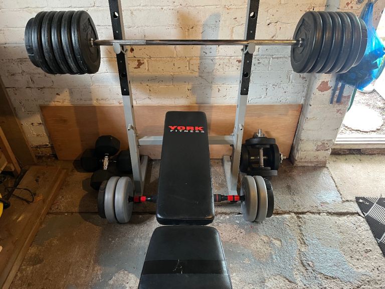 York Weight Bench & Weighs 