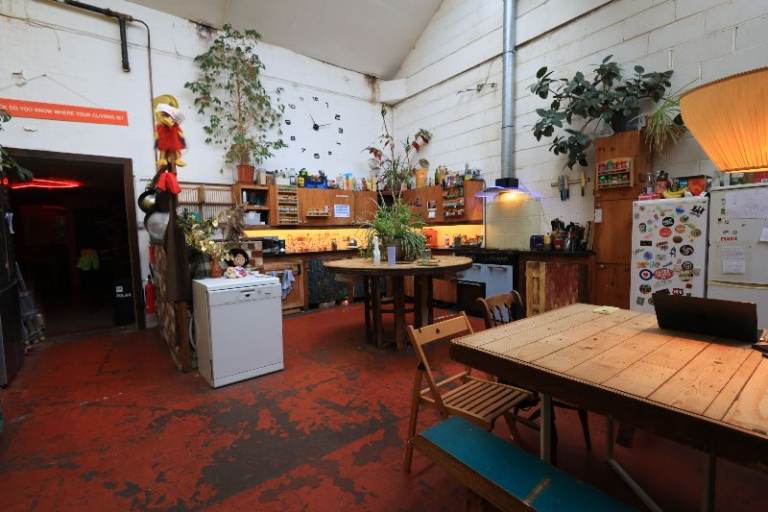 Large room in creative warehouse